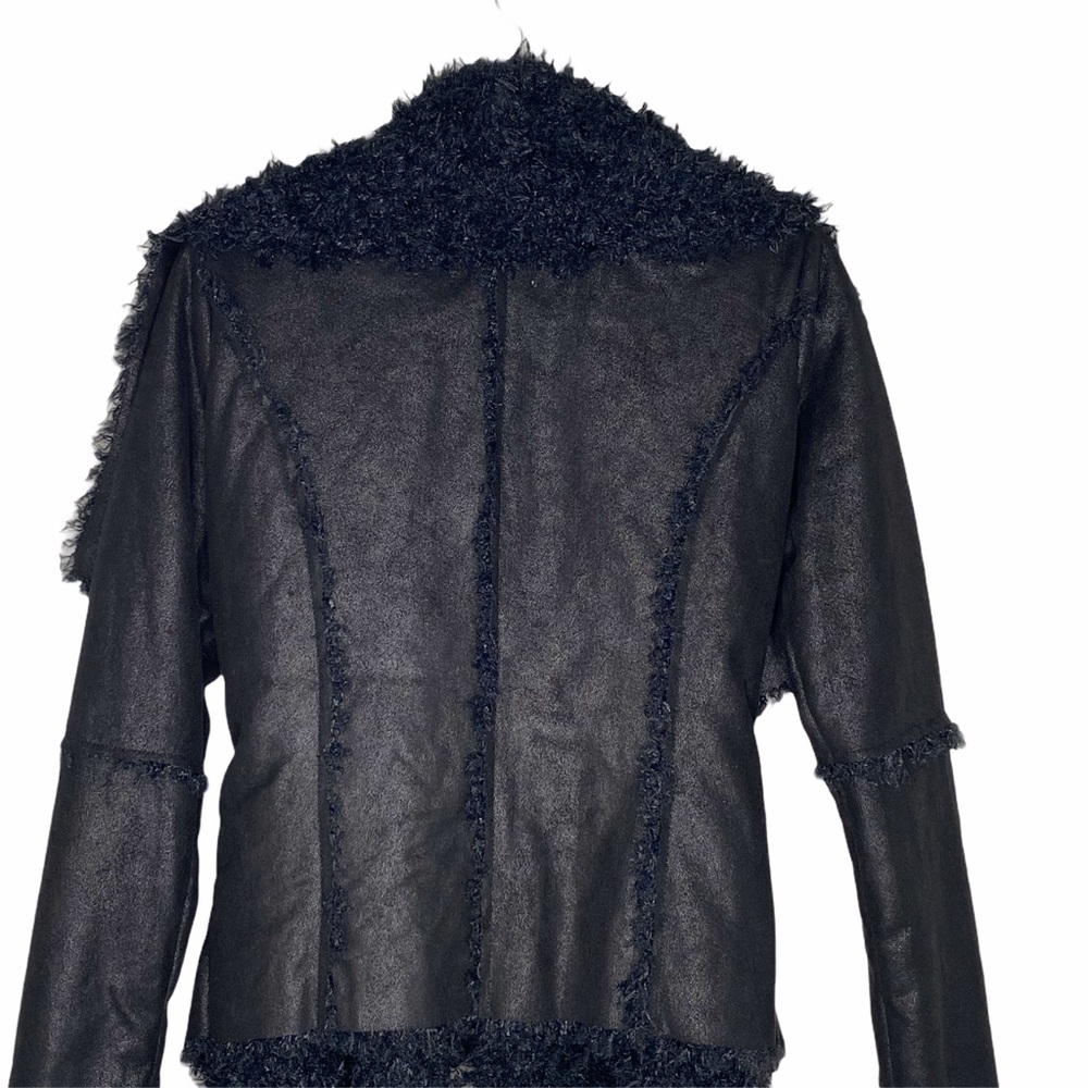 VHTF: UNIF ☻︎ Blogger Fave Chelsea Vegan Shearling Draped Asymmetrical Jacket ☻︎ - Picture 10 of 17